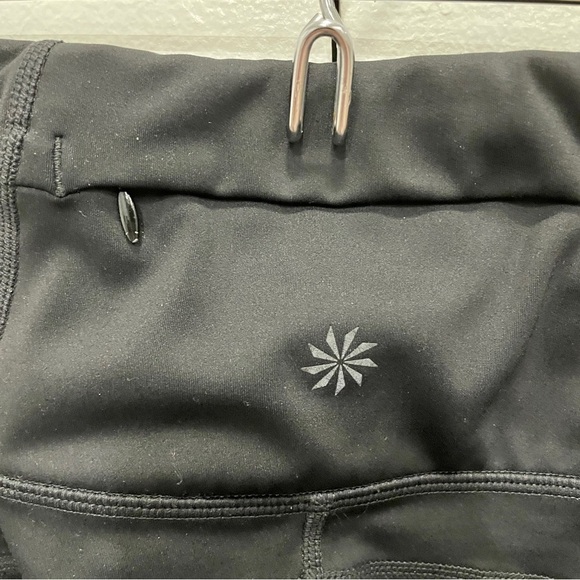 Athleta Black Mesh Leggings - Picture 3 of 10